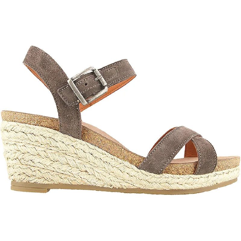 sandals with a stylish cork soleWomen's Taos Hey Jute Grey Suede