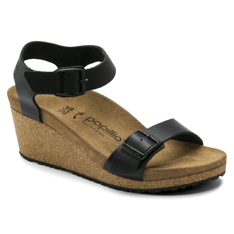 sandals for luxury summer tripsSoley Leather Black