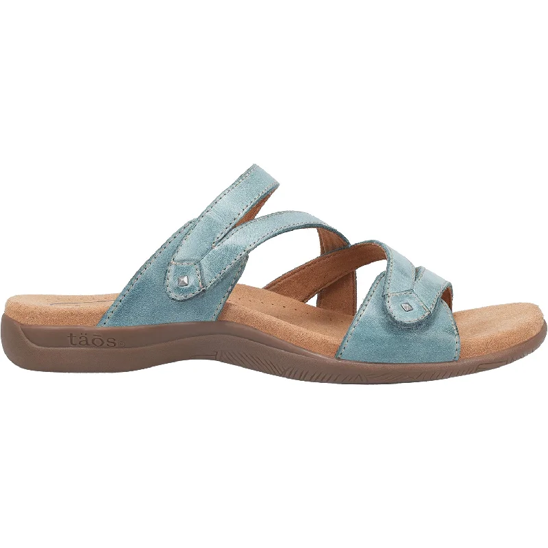 sandals with contoured footbedWomen's Taos Double U Teal Leather