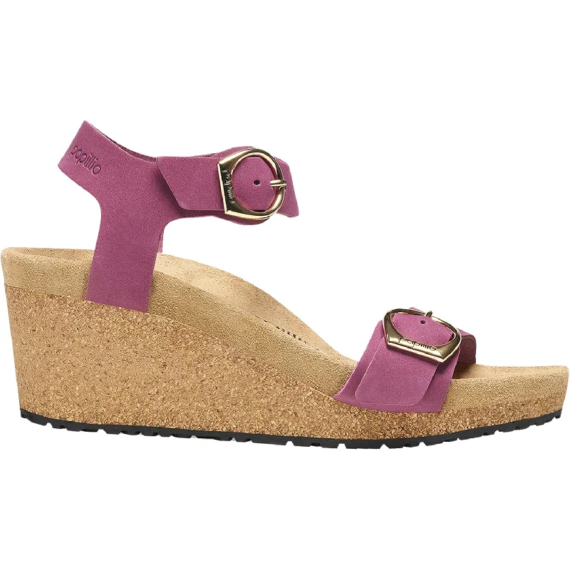 sandals for walking along the shoreWomen's Birkenstock Papillio Soley Boysenberry Nubuck