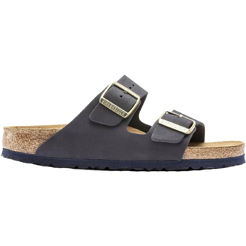 sandals for family-friendly beach daysWomen's Birkenstock Arizona Soft Footbed Midnight Nubuck