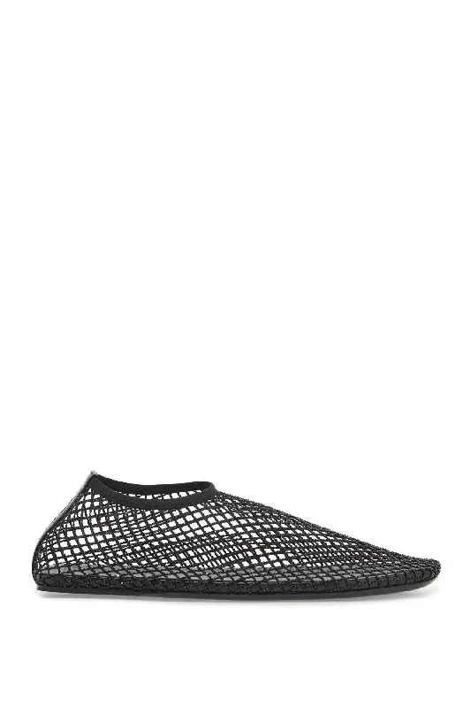 Flats with velvet fabric for a luxurious feelFlats with modern designs for chic styleChristopher Esber Women's Mesh Ballerina Flats With Micro Crystals