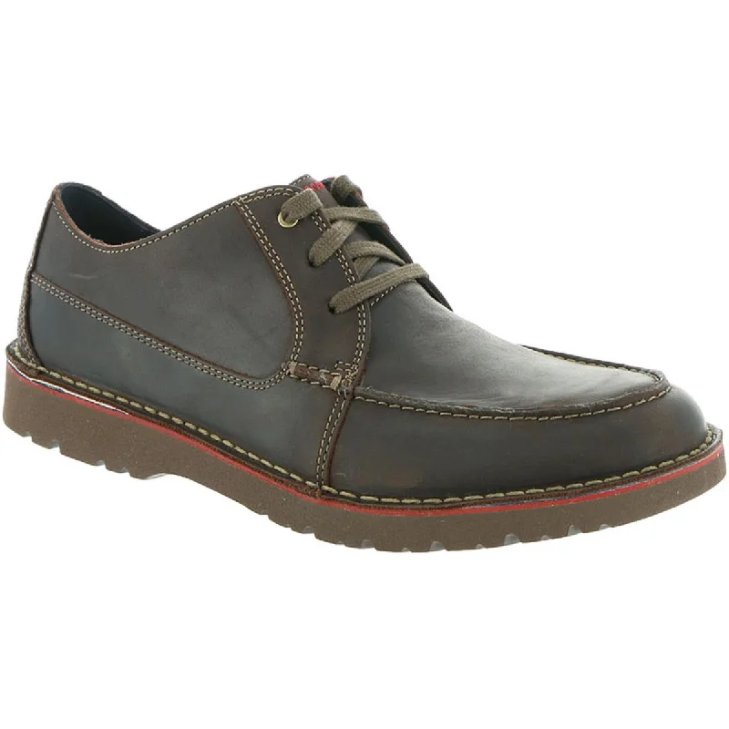 Clarks Mens Vargo Vibe Leather Lace-Up Oxfords