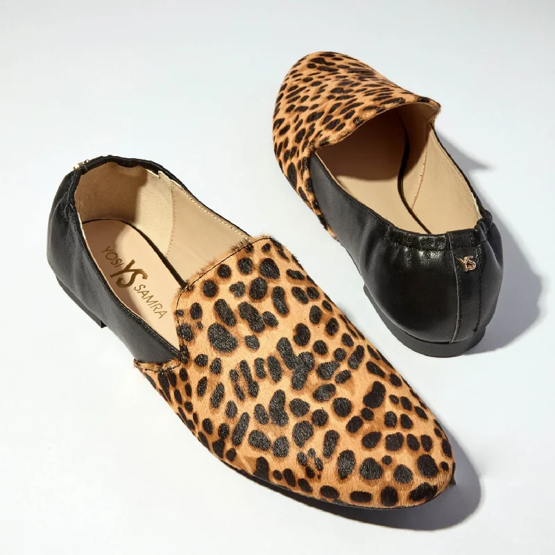 loafers for women with memory foam insole for a custom fit-Preslie Loafer in Leopard Calf Hair