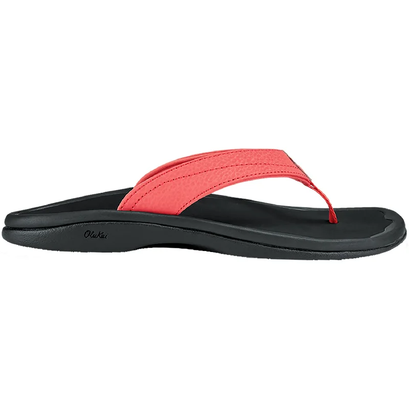 sandals with memory foam for comfortWomen's OluKai Ohana Hot Coral Synthetic