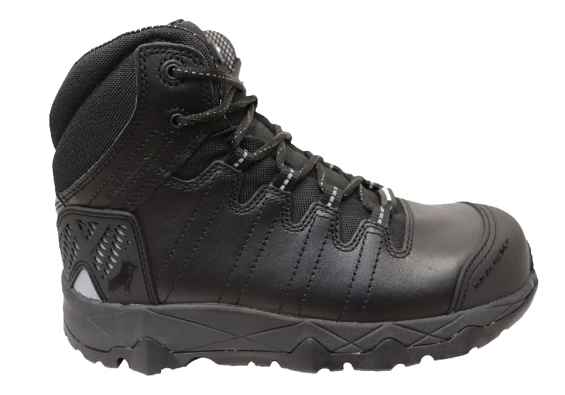 Fashion-forward boots with bold designsMack Mens Octane Leather Composite Toe Safety Boots With Zip