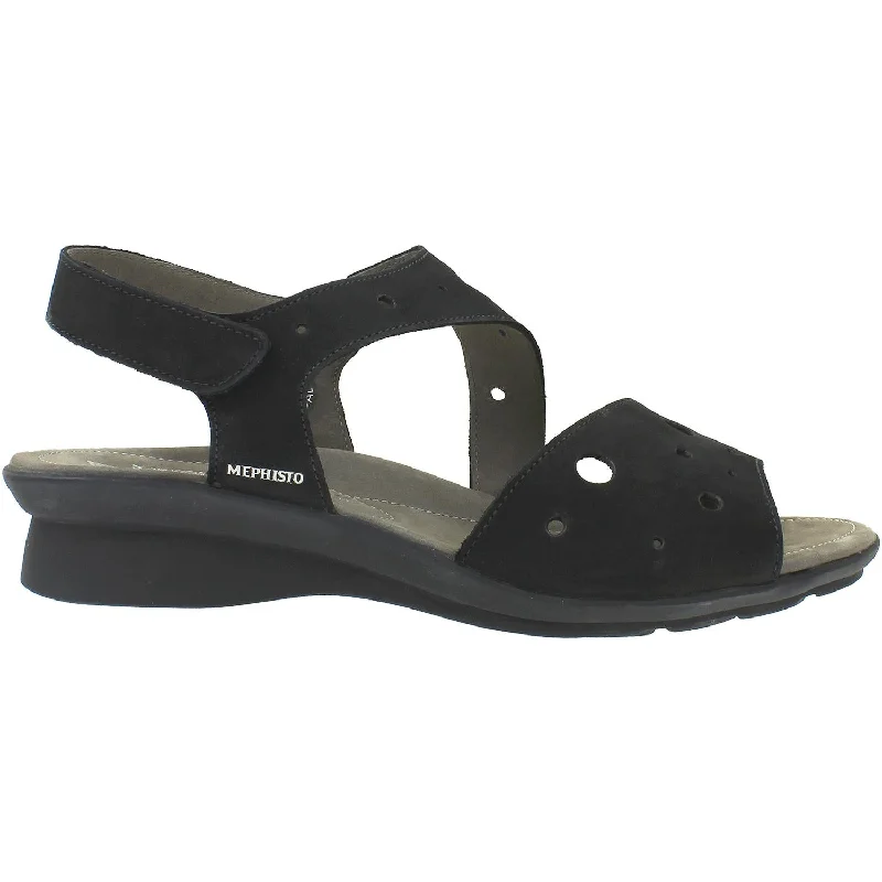 sandals for strolling in the sunWomen's Mephisto Phiby Perf Black Bucksoft Nubuck