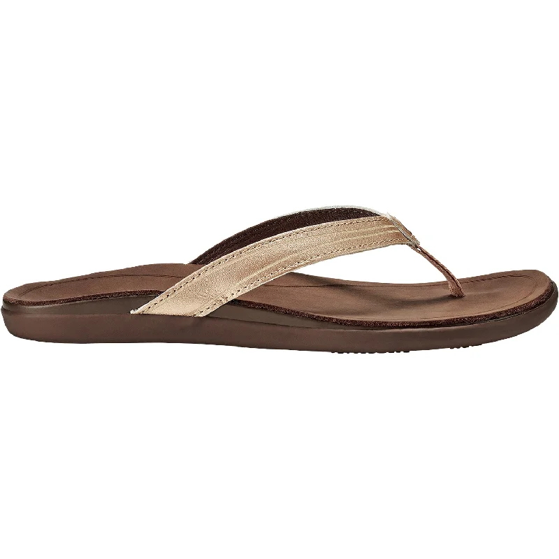 sandals for everyday adventuresWomen's OluKai Aukai Copper/Dark Java Leather