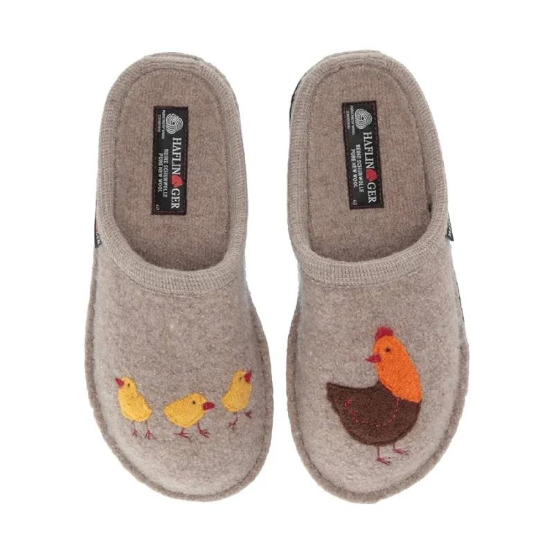 slippers for winter and fallslippers for women for daily indoor use -Haflinger Gallina Slippers - Natural