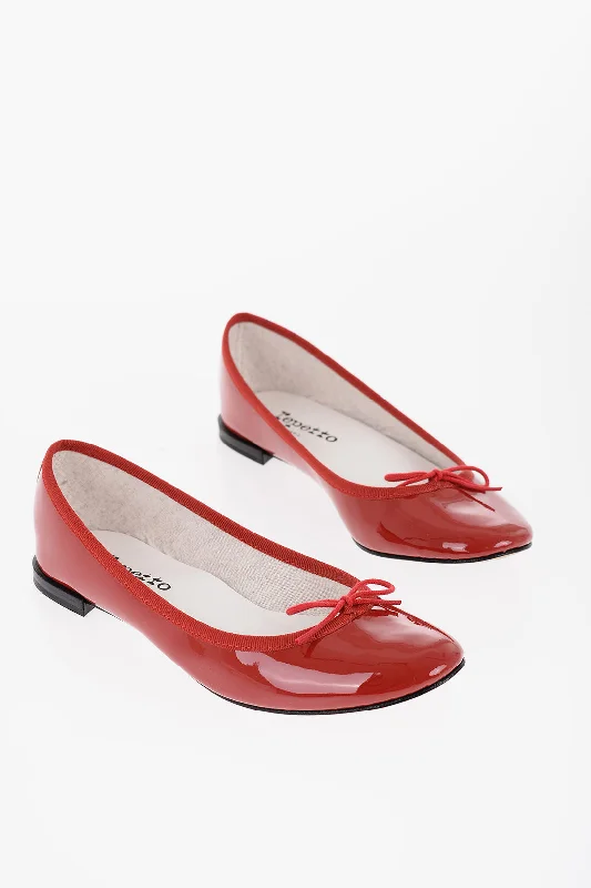 Trendy flats with rainbow-colored straps for a fun lookComfortable flats with extra footbed cushioningRepetto Patent Leather Cendrillon Ballet Flats