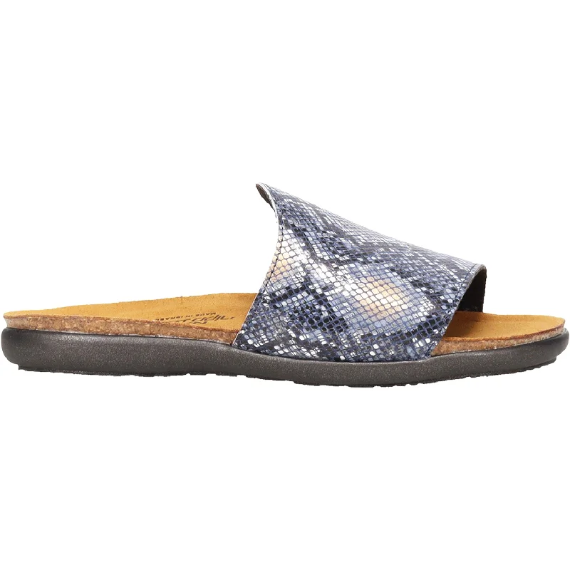 sandals with patterned designsWomen's Naot Skylar Navy Python Leather