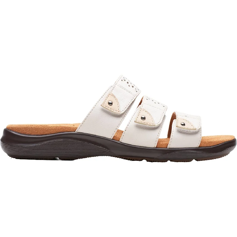 sandals with arch support for menWomen's Clarks Kitly Walk White Leather