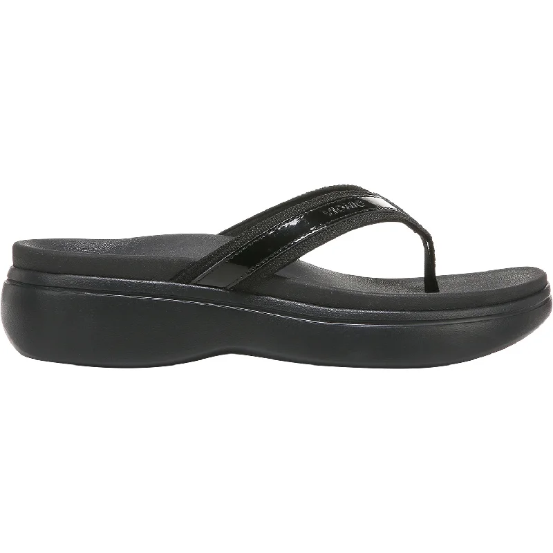 sandals for quick beach getawaysWomen's Vionic High Tide II Black Leather