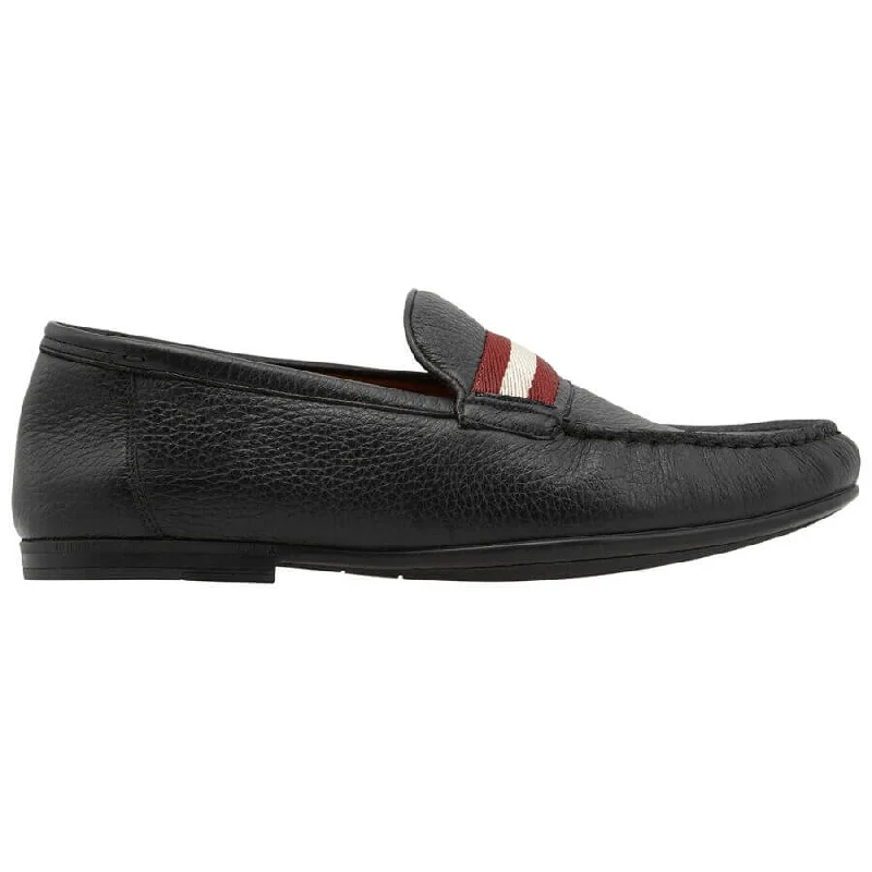 loafers for men with leather lining for added durability-Bally Crokett Men's 6228362 Black Leather Loafers