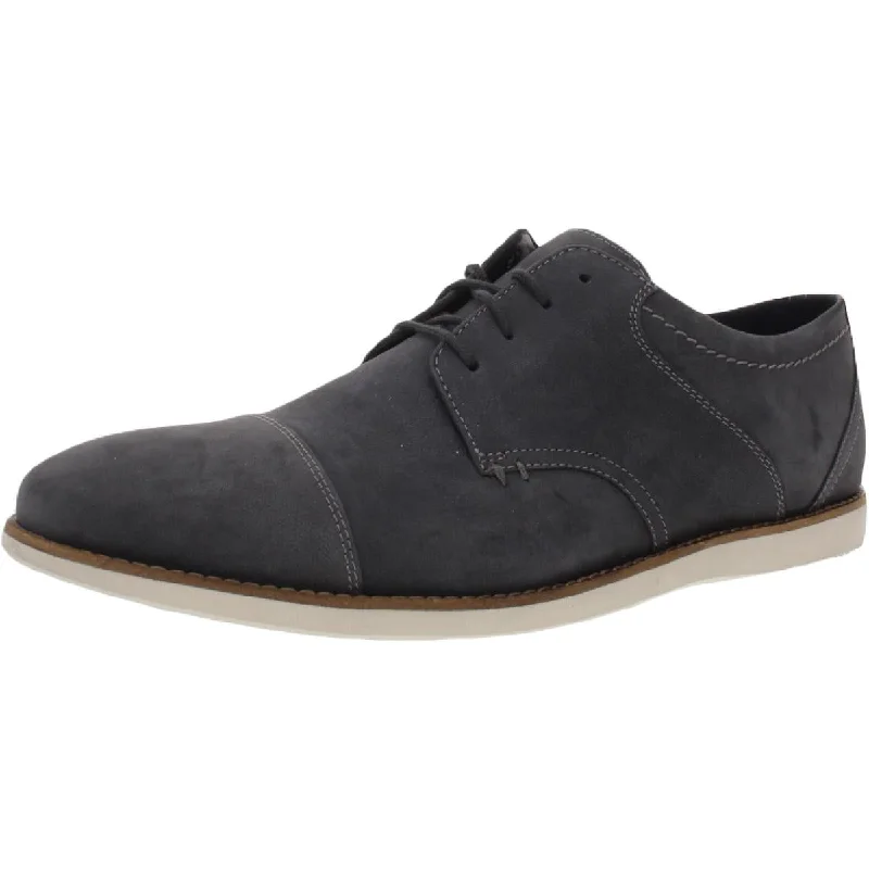 Clarks Mens Raharto Vibe Cushioned Footbed Lace Up Oxfords