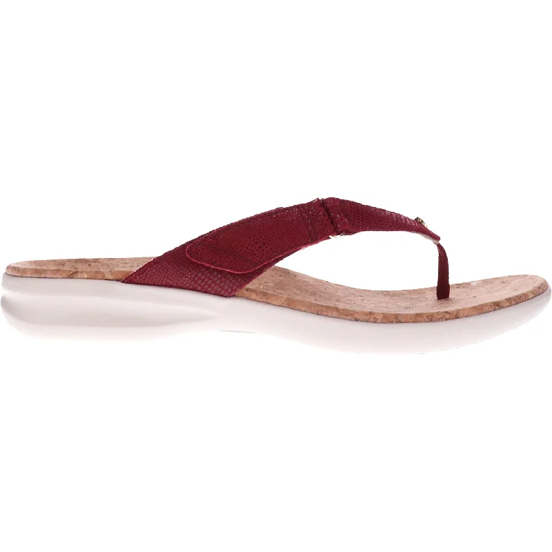 sandals with extra toe cushioningWomen's Revere Napoli Cherry Lizard Leather