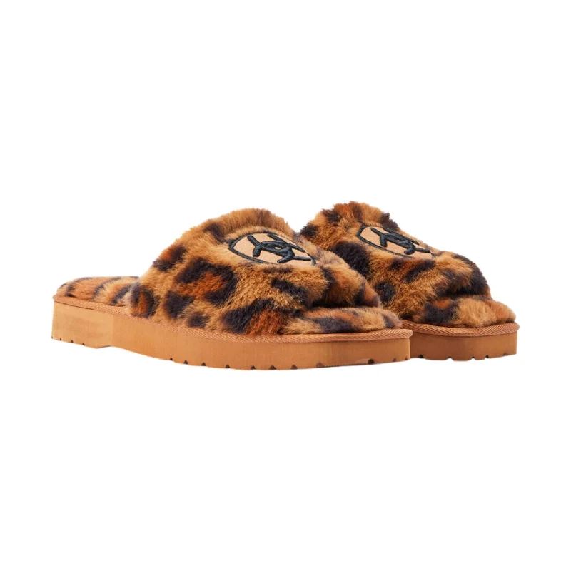 slippers with contoured footbedcomfortable slippers for men with cozy insoles -Ariat Women's Cozy Slide Slippers - Leopard