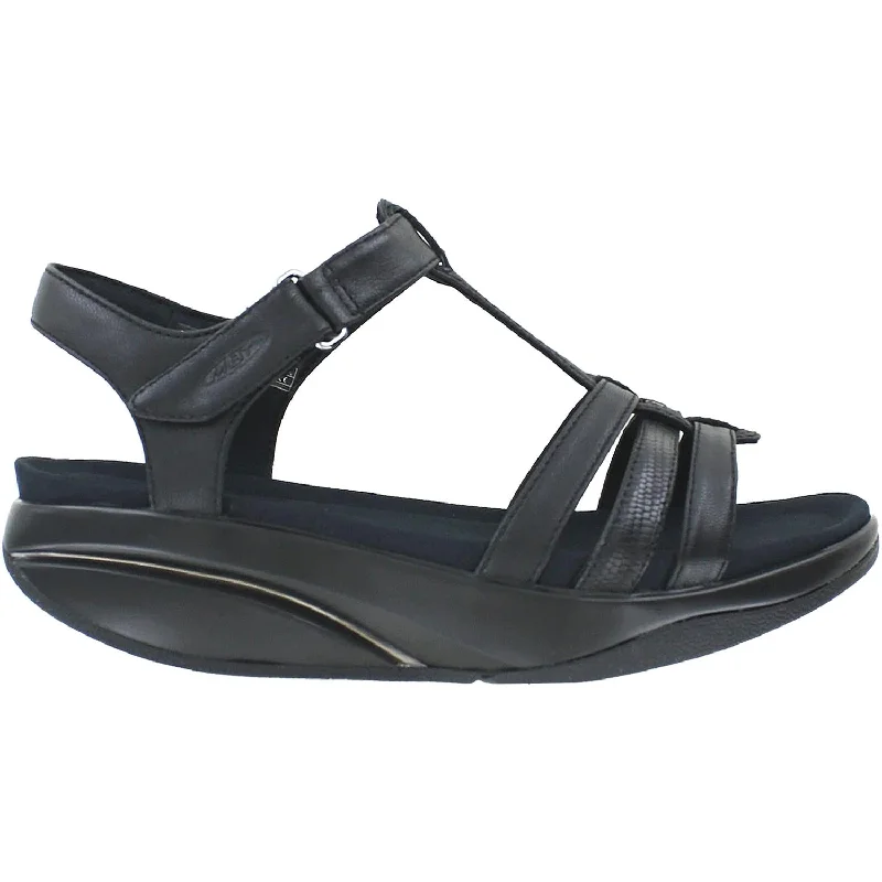 sandals for coastal summer tripsWomen's MBT Rani Black Leather