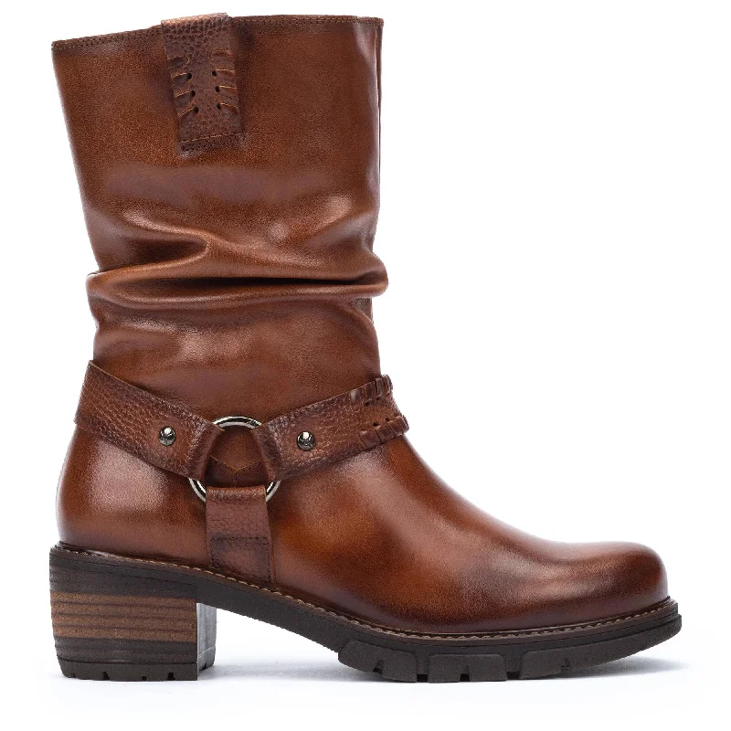 Comfortable boots with adjustable closures for a better fitPikolinos San Sebastia W1T-9590C1 Ladies Cuero Brown Leather Side Zip Mid-Calf Boots