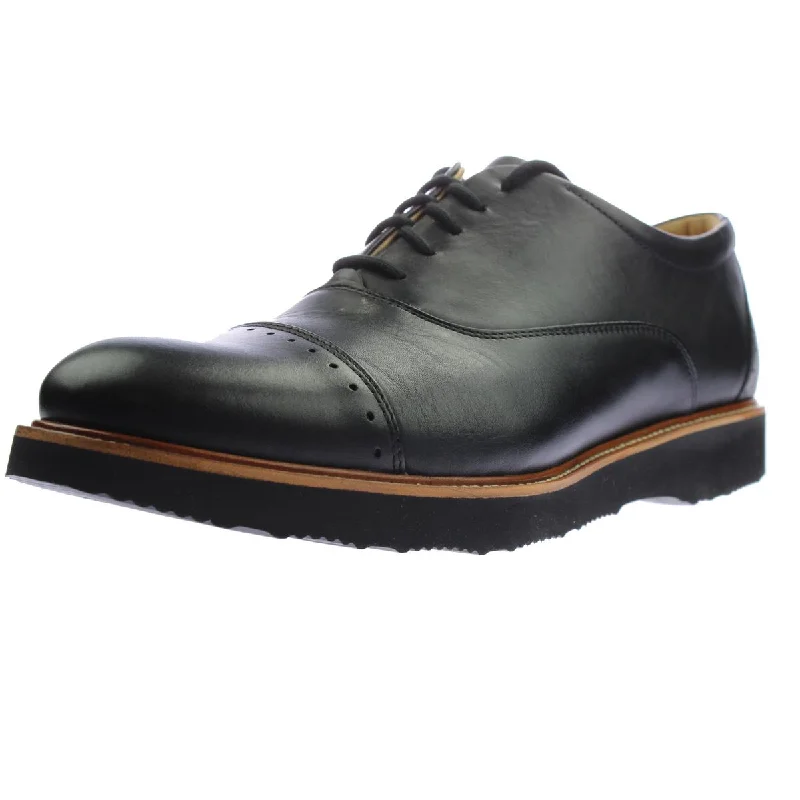 Samuel Hubbard Mens Market Cap Leather Brogue Cap Toe Oxfords