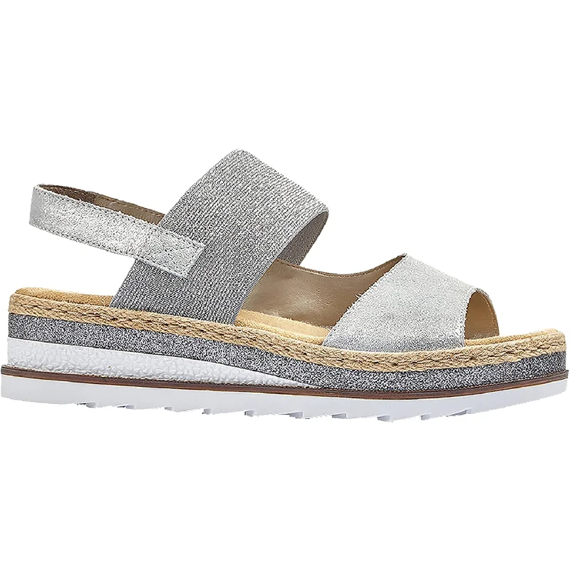 sandals for the beachWomen's Rieker V7982-90 Regina 82 Silver Suede