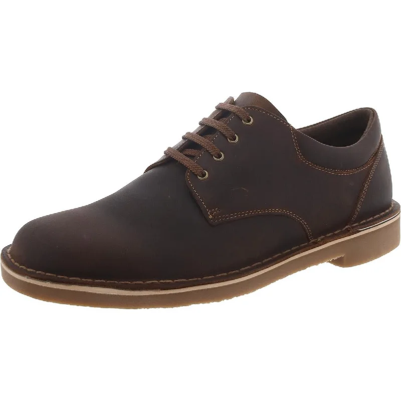 Clarks Mens Bushacre 3 Lo Leather Lace Up Oxfords