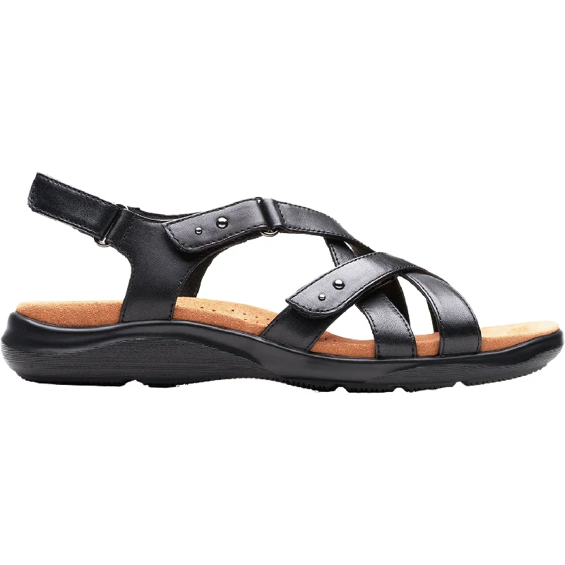 sandals for poolside wearWomen's Clarks Kitly Go Black Leather