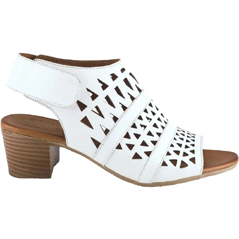 sandals for women with wide feetWomen's Spring Step Dorotha White Leather