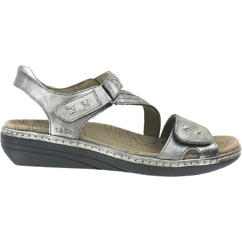 sandals for all-day beach adventuresWomen's Taos Zenith Pewter Leather