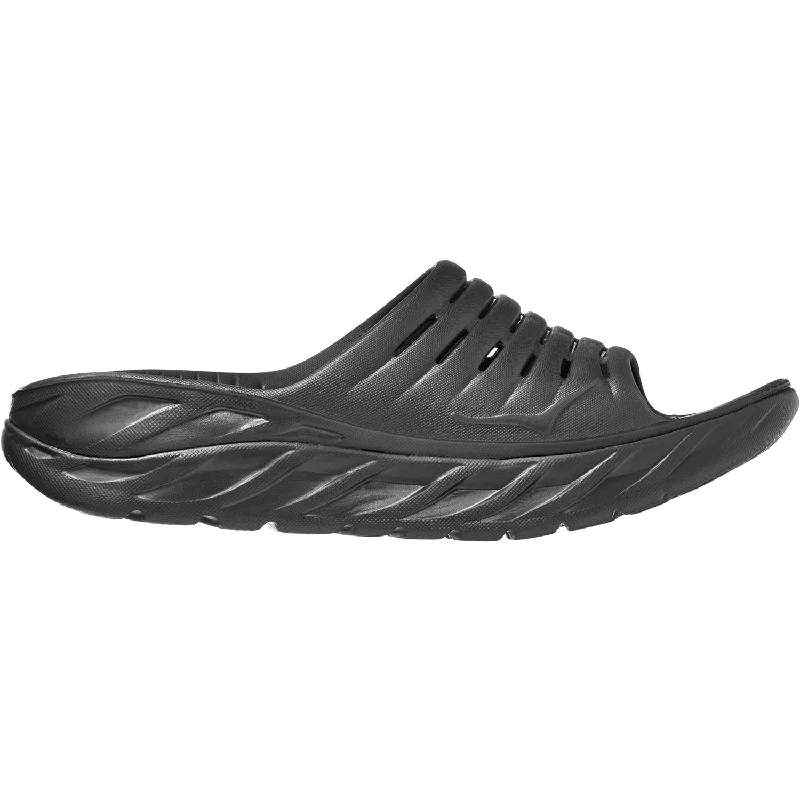 sandals for every beachside activityUnisex Hoka Ora Recovery Slide Black EVA