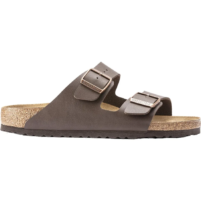 sandals for travel comfortUnisex Birkenstock Arizona Dark Brown Birko-Flor