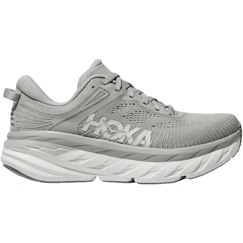 shoes for running with flexible outsole for smooth strideMen's Hoka One One Bondi 7 Harbor Mist/White Mesh