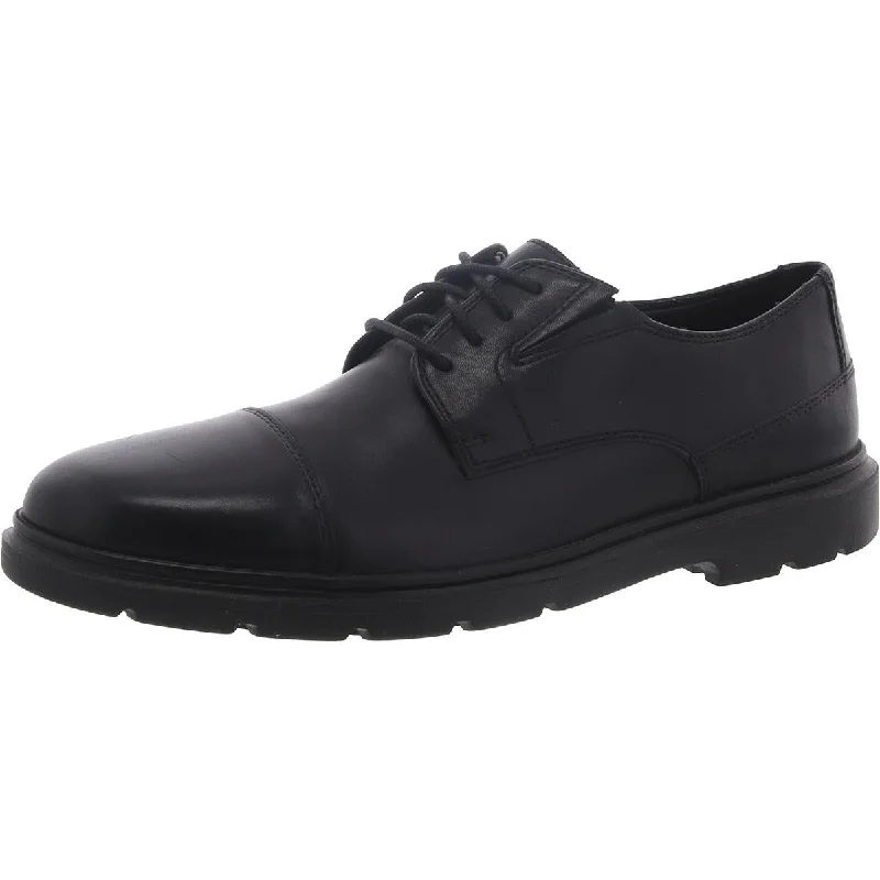 Clarks Mens Luglite Cap Leather Lace Up Oxfords