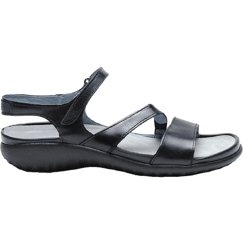 sandals for walking in the parkWomen's Naot Etera Black Madras Leather