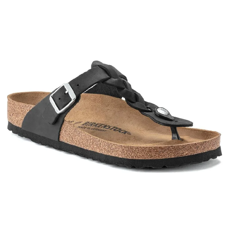 sandals for low-impact walkingGizeh Oiled Leather Black