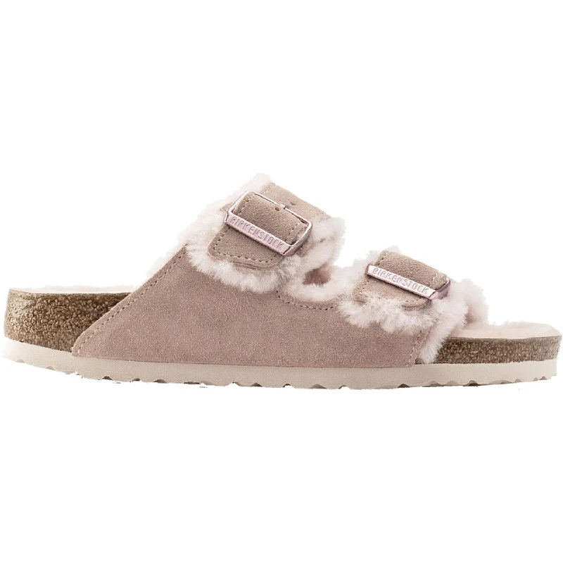 sandals for exploring natureWomen's Birkenstock Arizona Shearling Light Rose Suede