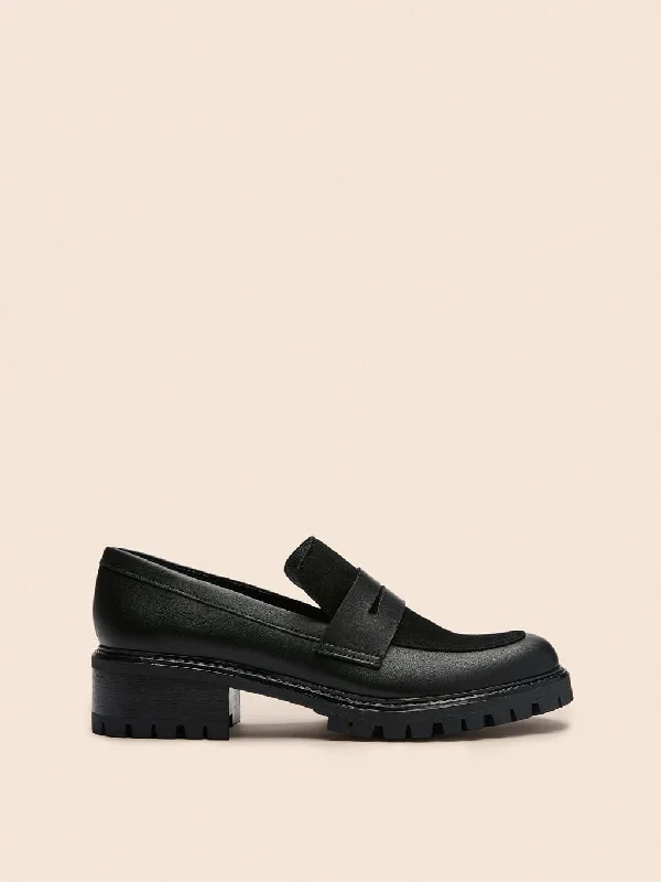 loafers for women with stylish ribbon accents for a chic finish-Sintra Black Loafer