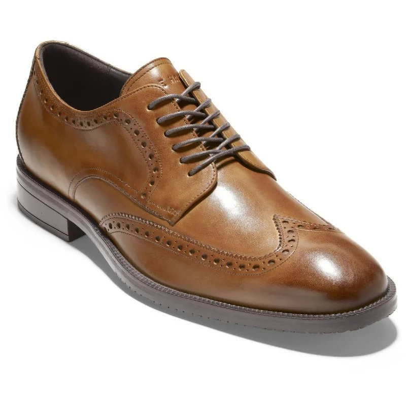 Cole Haan Mens Wing Tip Leather Oxfords