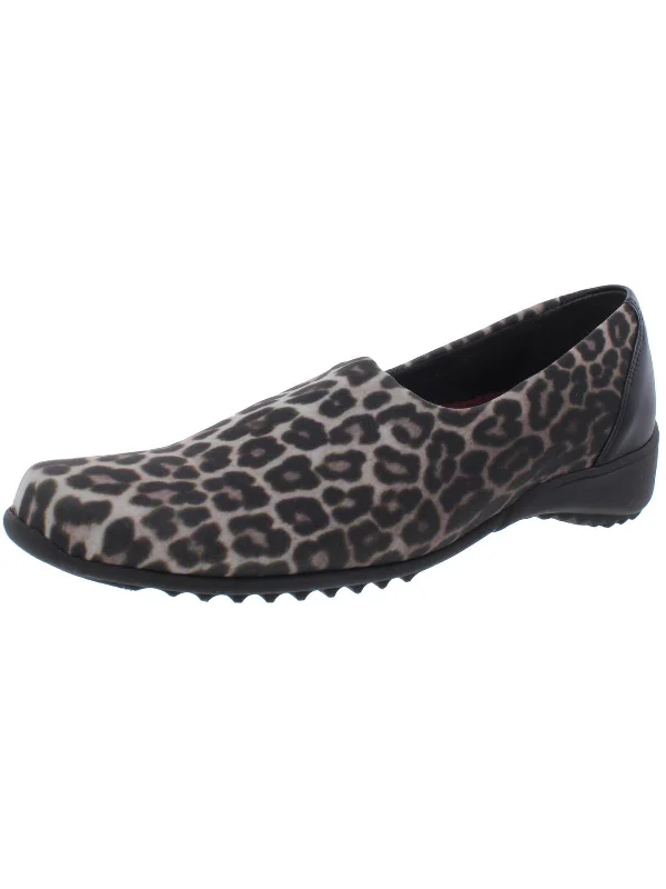 casual shoes with fun detailing for added personalityTraveler Womens Leopard Print Slip On Casual Shoes