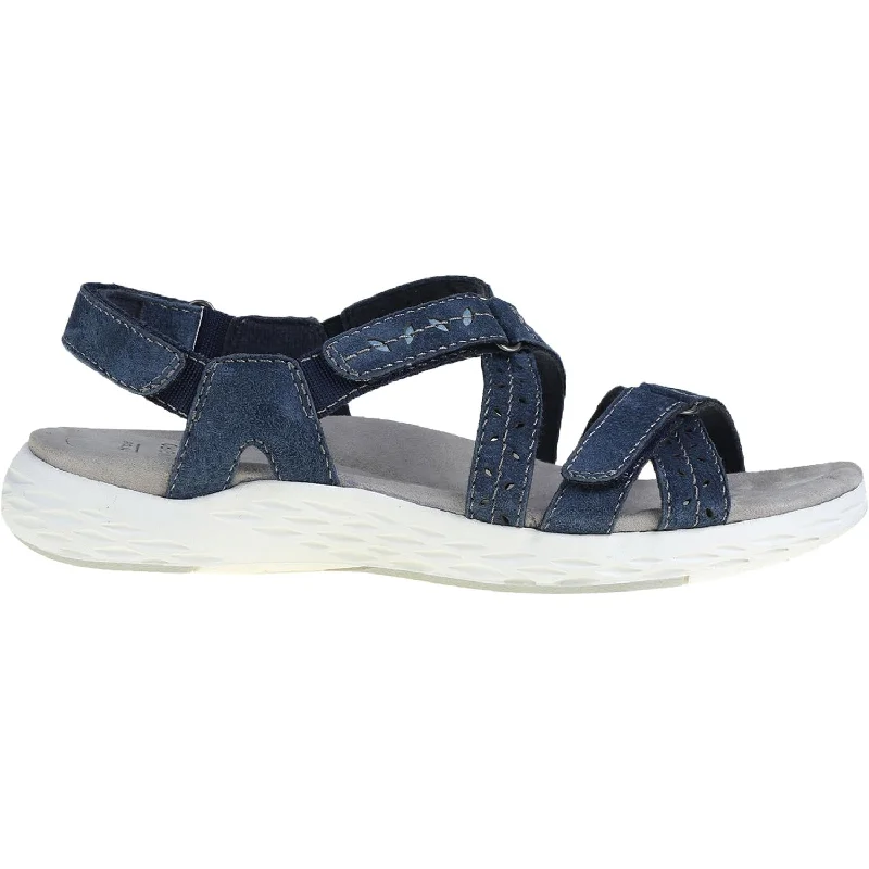 sandals for beach fun with kidsWomen's Earth Winona Navy Suede