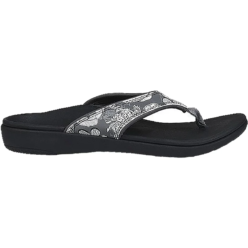 sandals for light beach strollsWomen's Spenco Yumi Tropical Black Synthetic