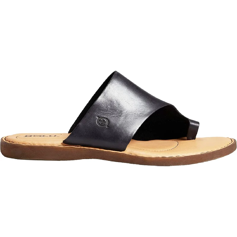 sandals for warm-weather vacationsWomen's Born Hinti Black Leather