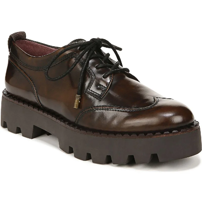 Franco Sarto Womens Balin Lace-Up Lugged Sole Oxfords