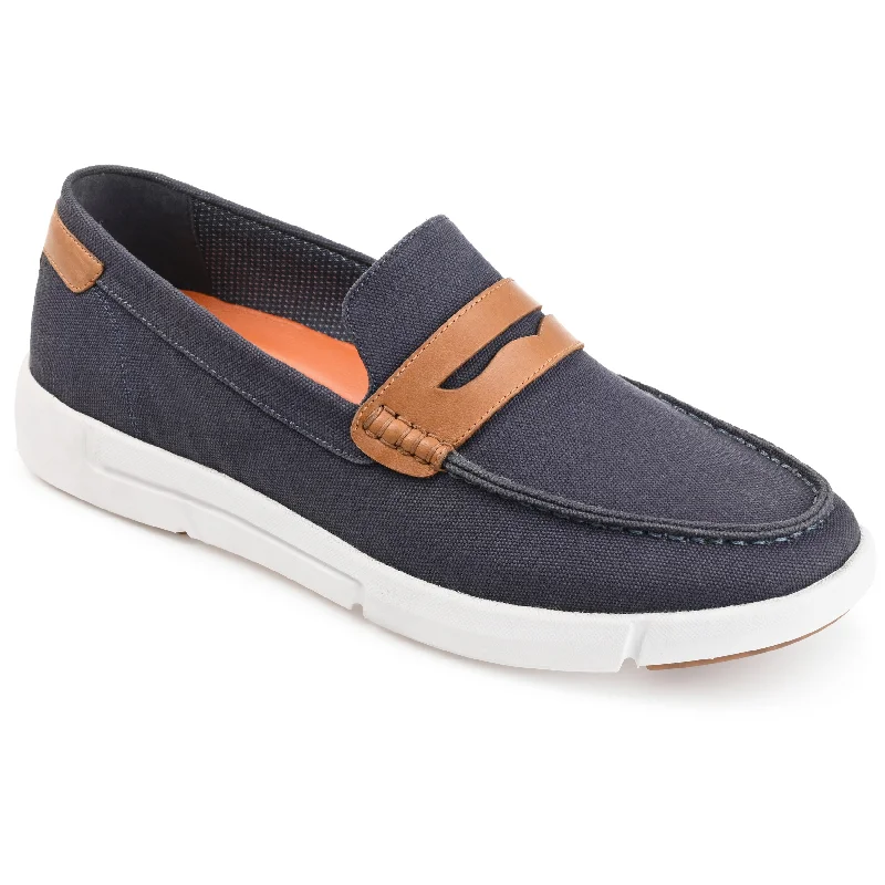 loafers for women with platform sole for added height-Thomas & Vine Tevin Textile Loafer