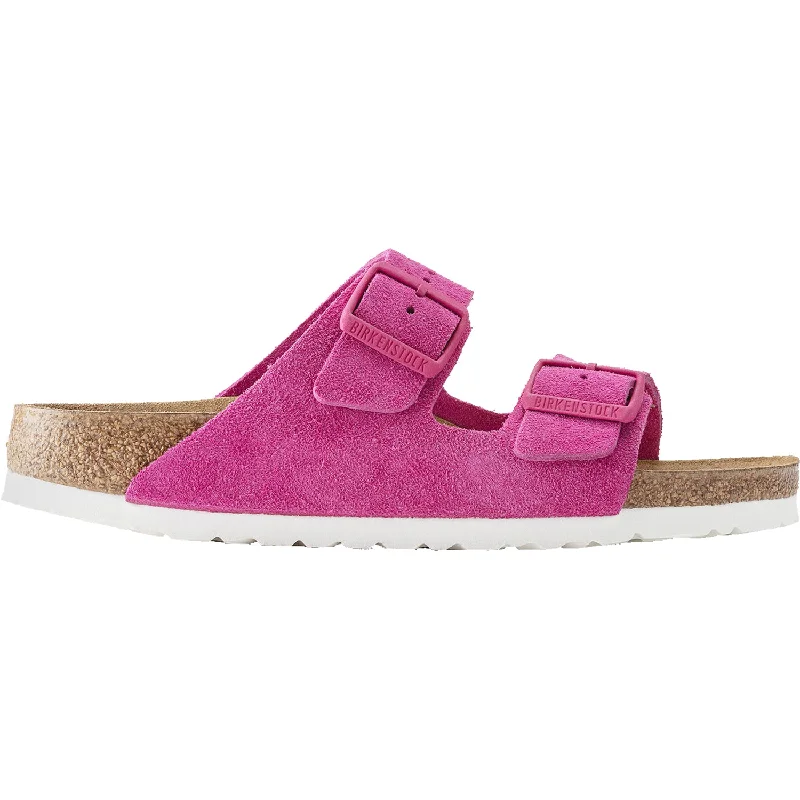 sandals for ultimate outdoor comfortWomen's Birkenstock Arizona Soft Footbed Fuchsia Tulip Suede