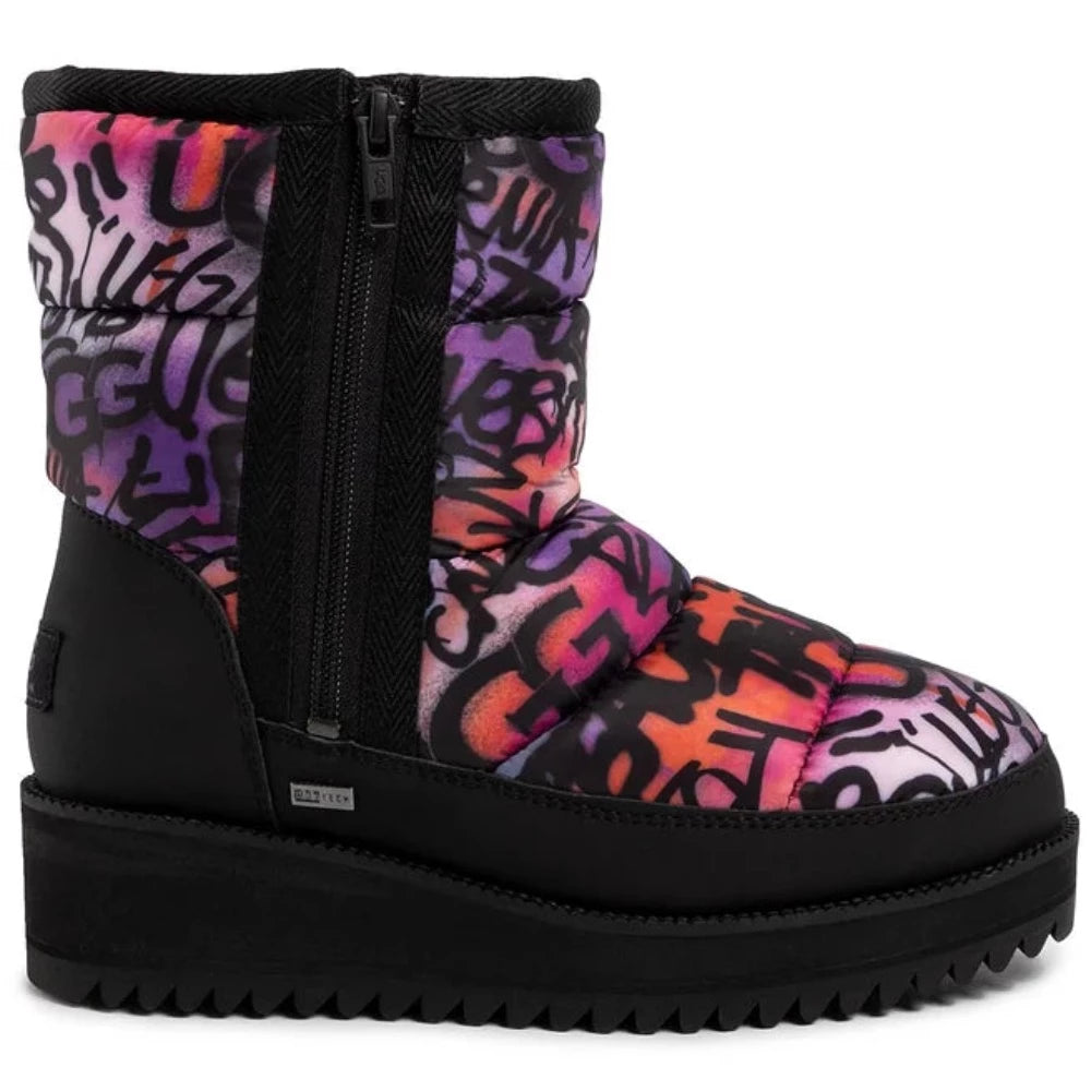 Boots with extra-wide calf options for a perfect fitUgg Women's Ridge Graffiti Pop Puffer Boot Multi