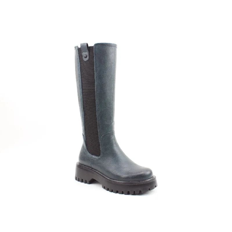 Boots with a modern twist on a traditional styleHeavenly Feet Zinnia Ladies Ocean Vegan Side Zip Mid-Calf Boots