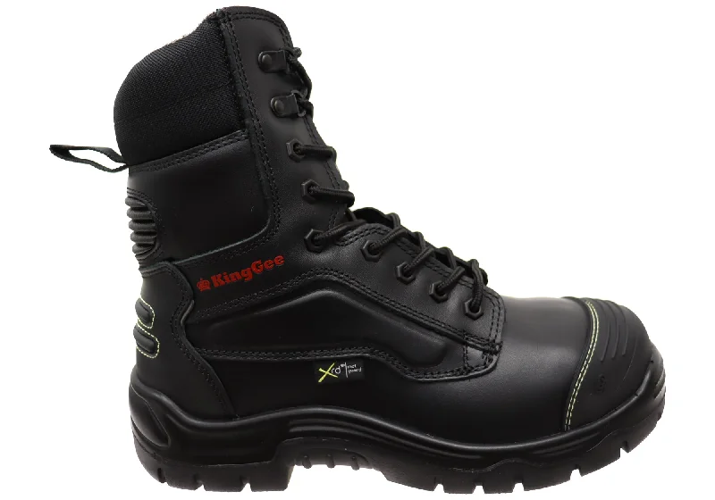 High-heeled boots with a comfortable fit for all-day wearKingGee Mens Phoenix 8Z Met Safety Work Boots