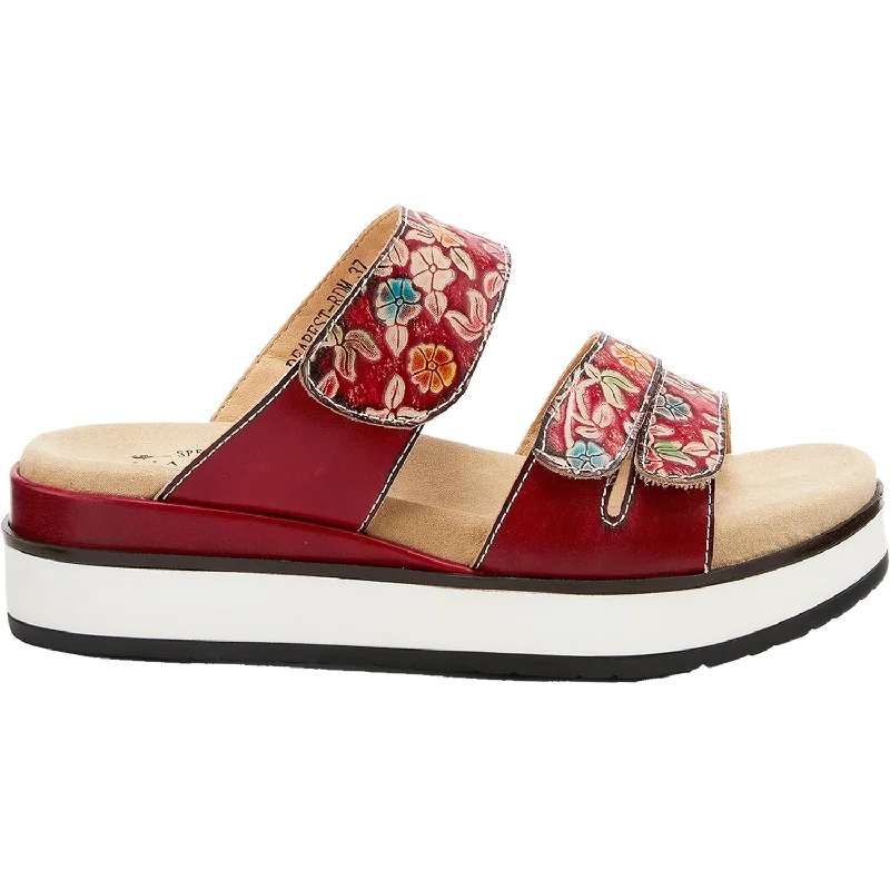 vegan sandals for womenWomen's L'Artiste by Spring Step Dearest Red Multi Leather