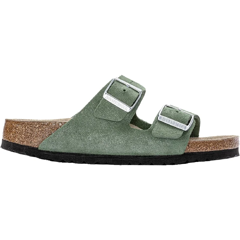 sandals for flat feetWomen's Birkenstock Arizona Shimmering Thyme Suede